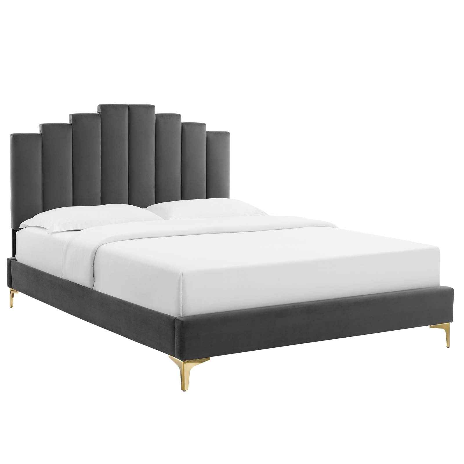 Modway Elise Twin Performance Velvet Platform Bed | Beds