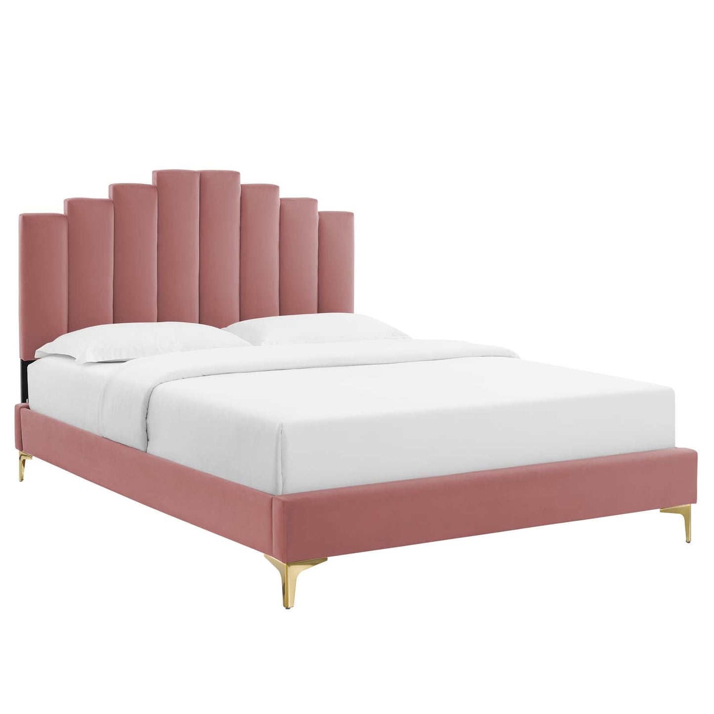 Modway Elise King Performance Velvet Platform Bed | Beds | 