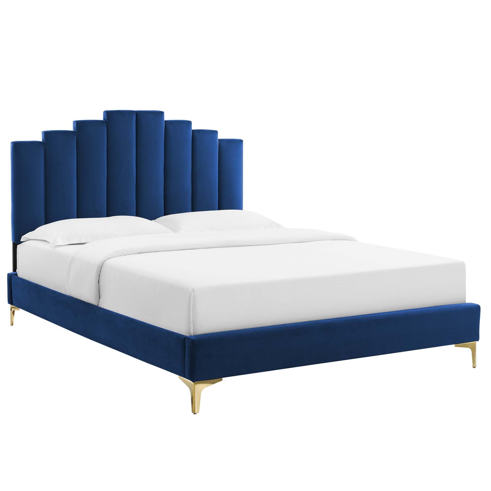 Modway Elise King Performance Velvet Platform Bed | Beds | 