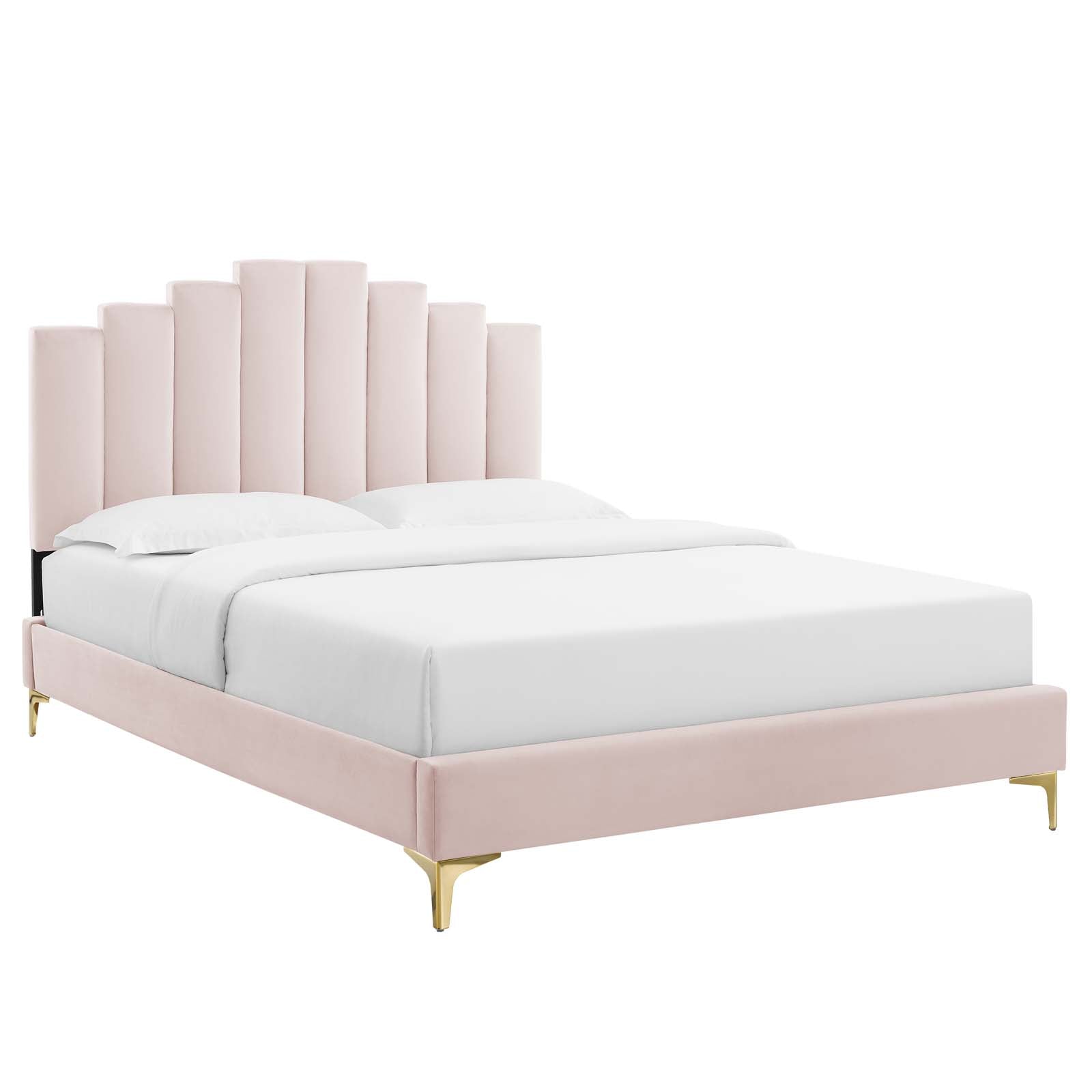 Modway Elise King Performance Velvet Platform Bed | Beds | 