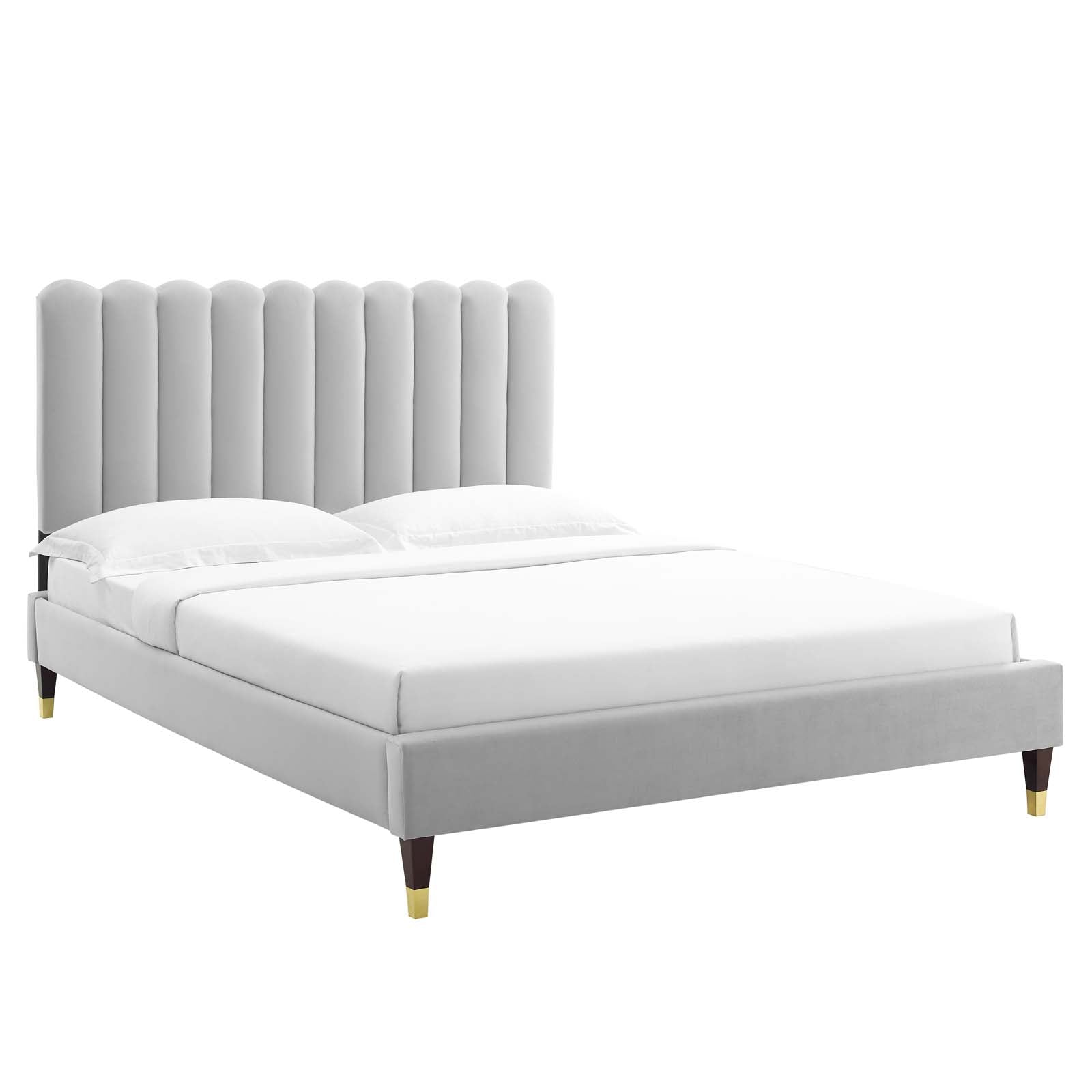 Reagan Twin Performance Velvet Platform Bed By Modway - MOD-6886 | Beds | Modishstore - 3