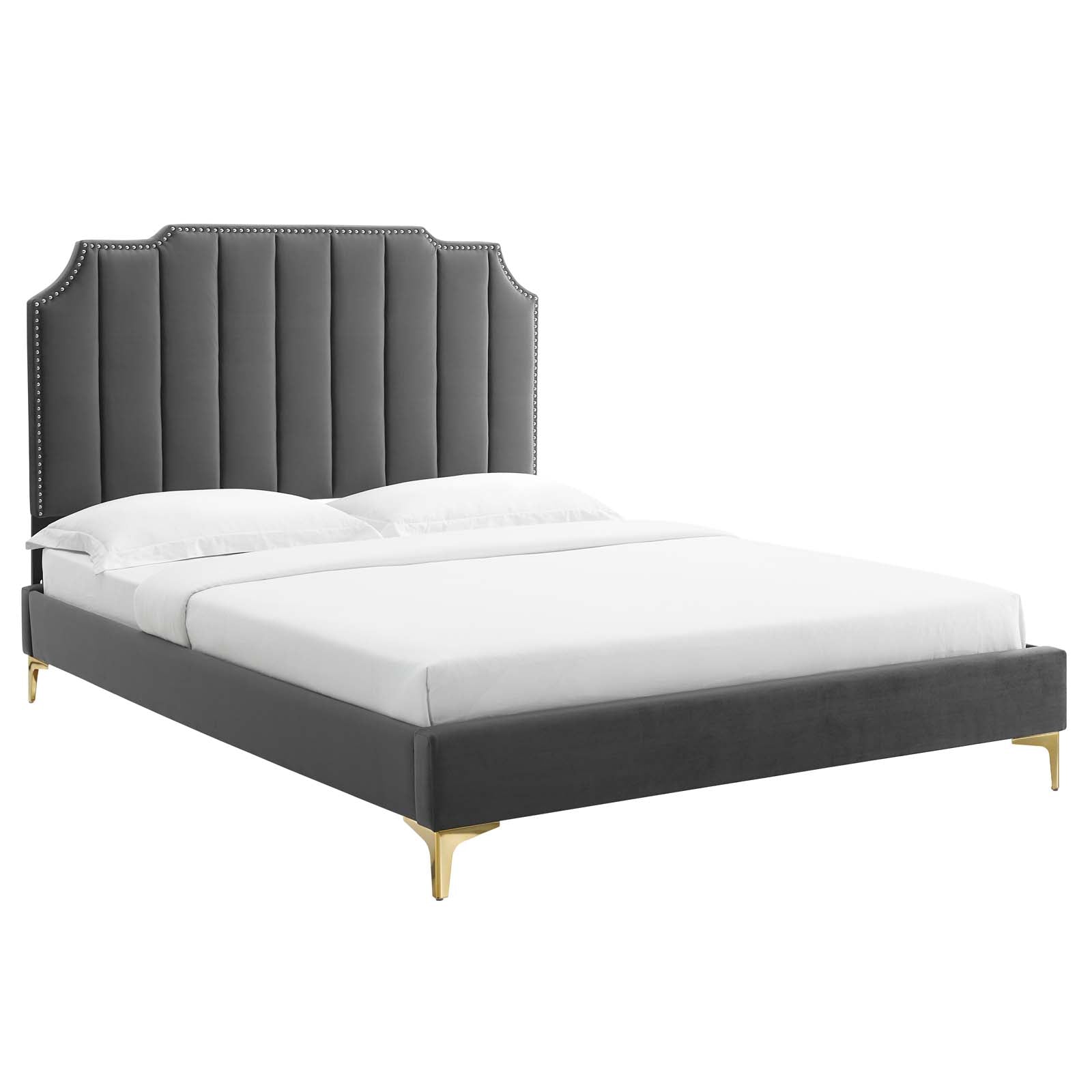 Colette Full Performance Velvet Platform Bed By Modway - MOD-6888 | Beds