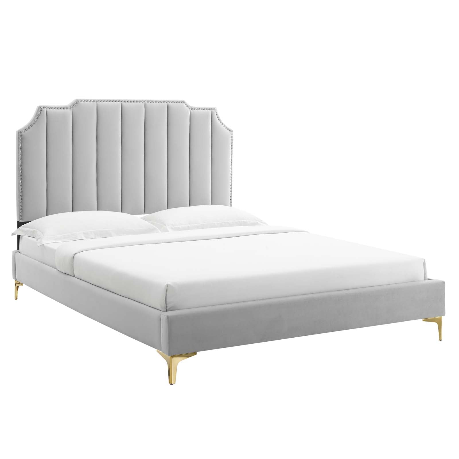 Colette Full Performance Velvet Platform Bed By Modway - MOD-6888 | Beds - 3