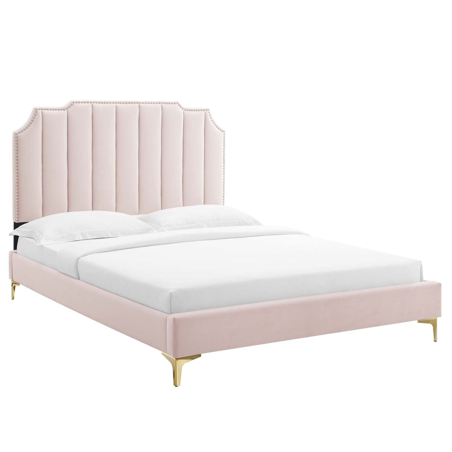 Colette Full Performance Velvet Platform Bed By Modway - MOD-6888 | Beds - 6