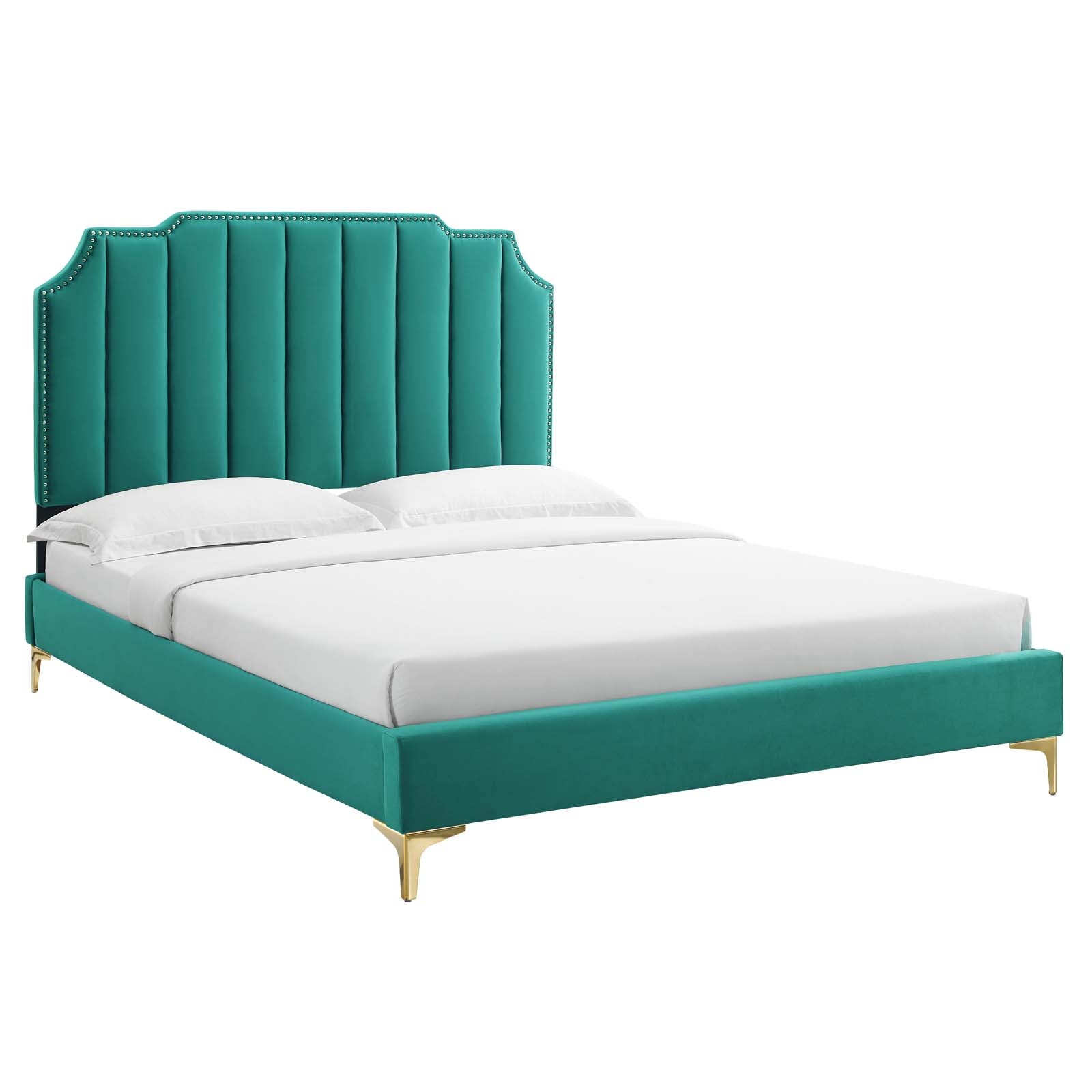 Colette Full Performance Velvet Platform Bed By Modway - MOD-6888 | Beds - 7