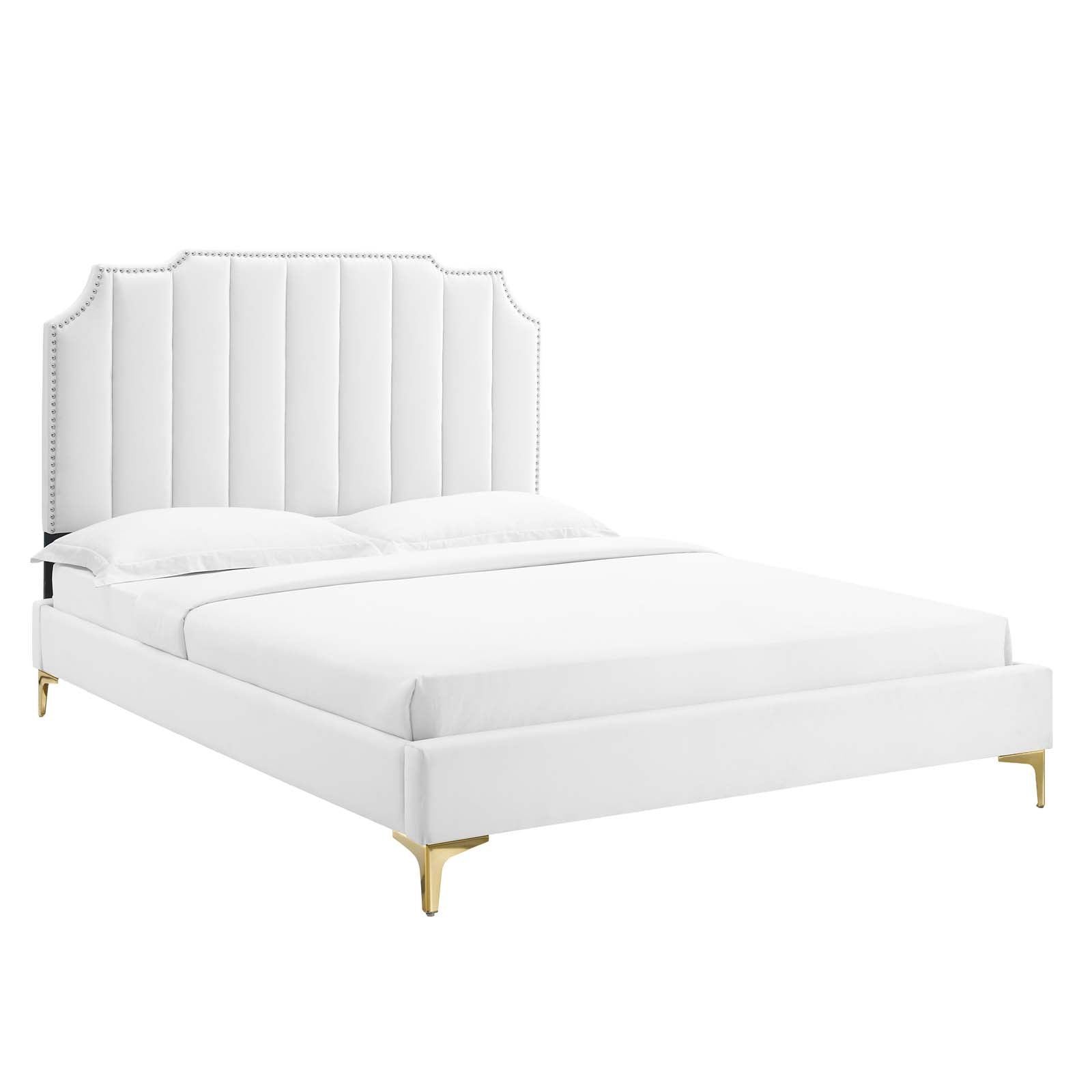 Colette Full Performance Velvet Platform Bed By Modway - MOD-6888 | Beds - 8