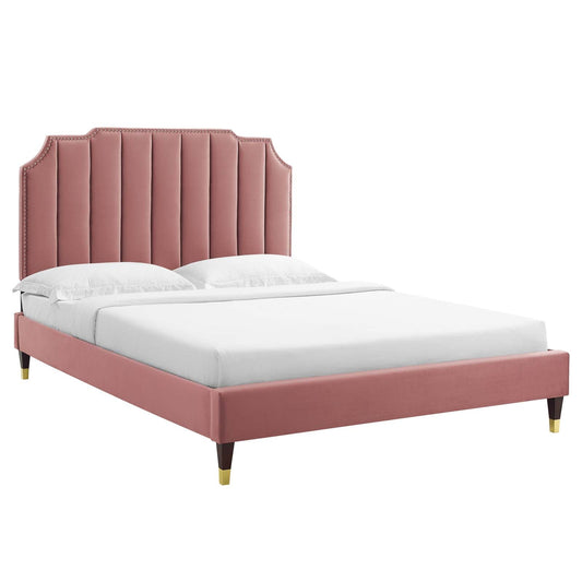 Colette Full Performance Velvet Platform Bed By Modway - MOD-6889 | Beds - 2
