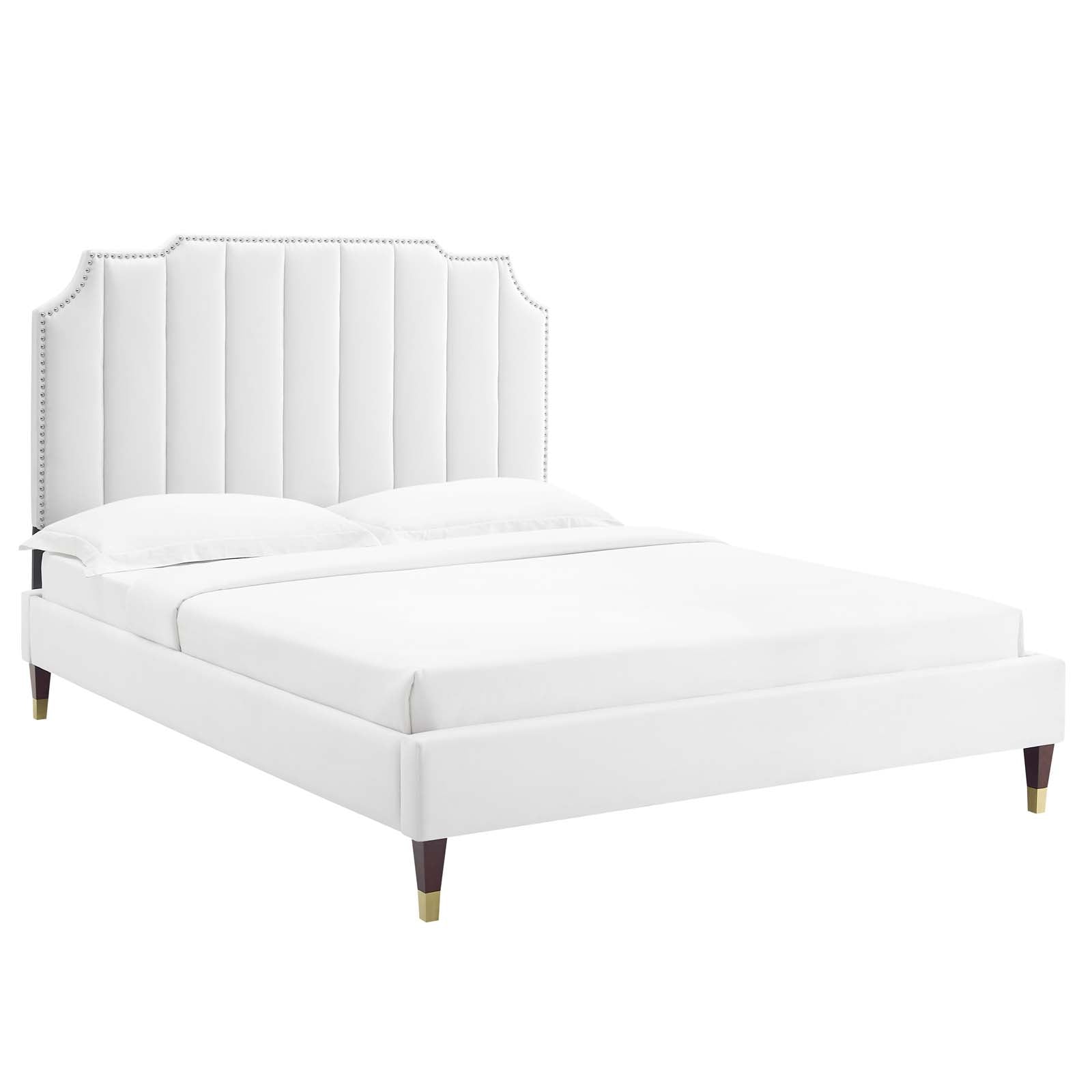Colette Full Performance Velvet Platform Bed By Modway - MOD-6889 | Beds - 8
