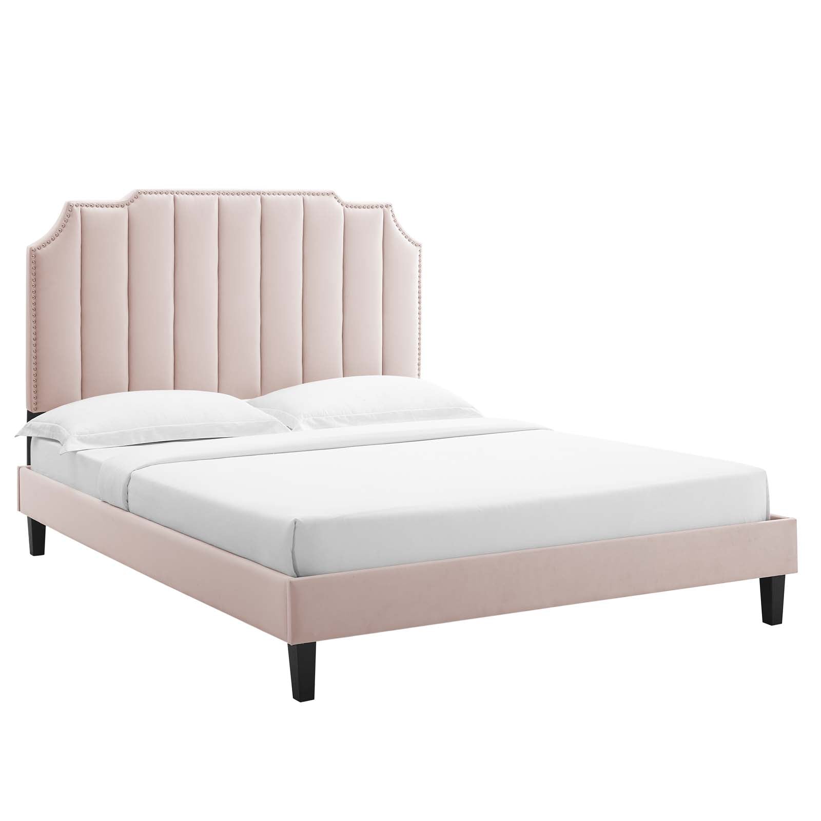 Colette Full Performance Velvet Platform Bed By Modway - MOD-6890 | Beds - 6
