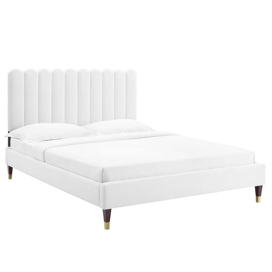 Reagan Full Performance Velvet Platform Bed By Modway - MOD-6892 | Beds | Modishstore - 7