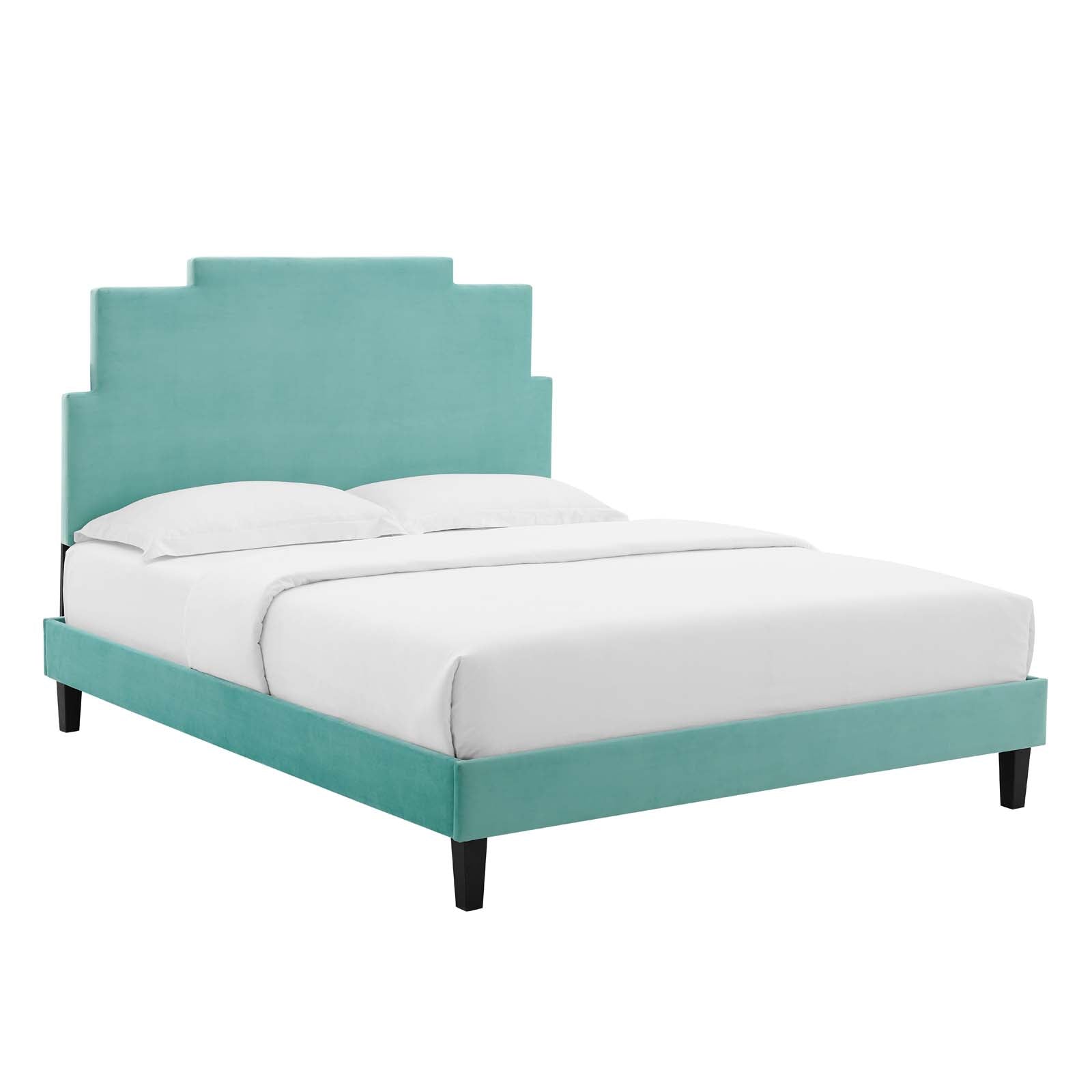Lindsey Performance Velvet Twin Platform Bed By Modway | Beds | 