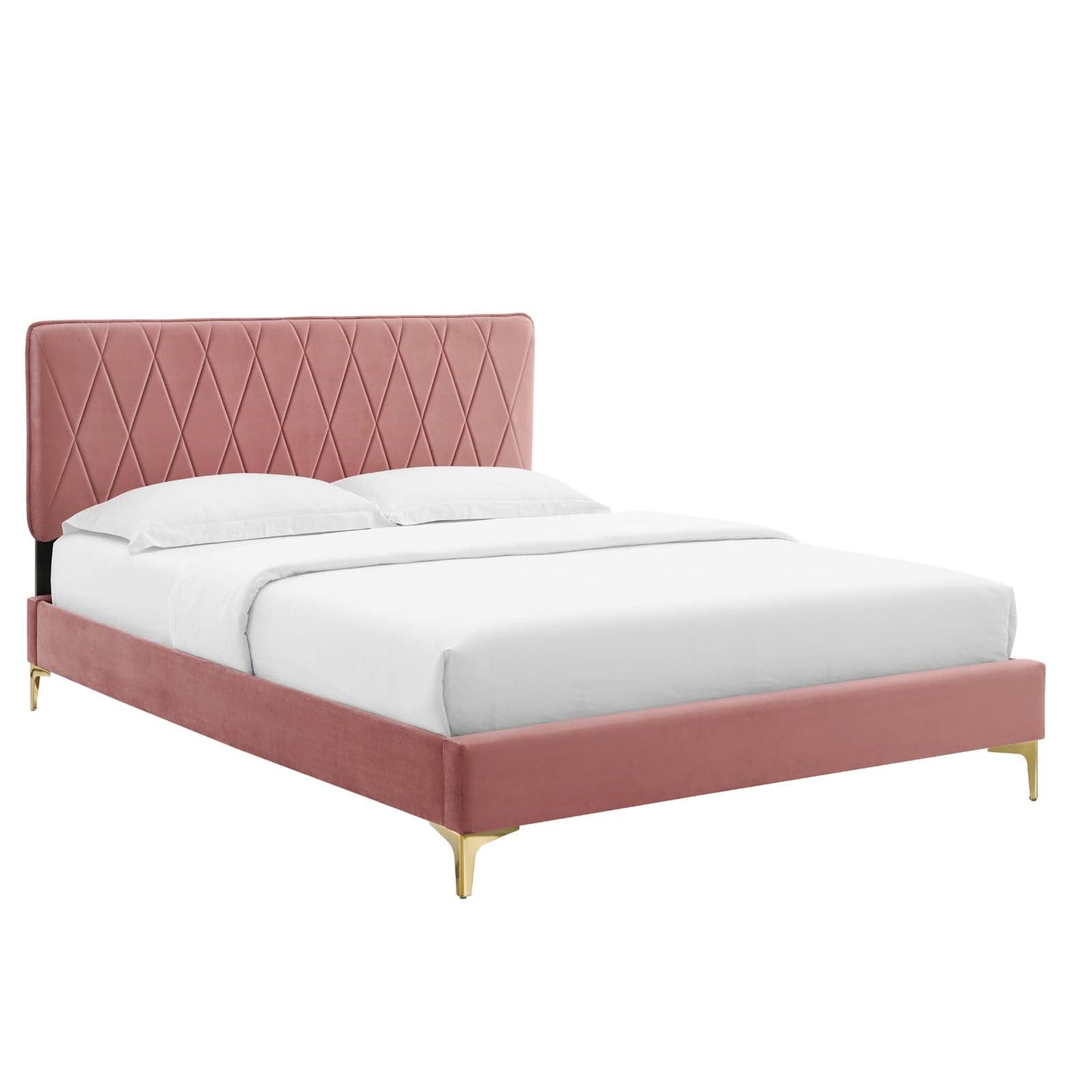 Modway Phillipa Performance Velvet Twin Platform Bed | Beds | Modishstore-2