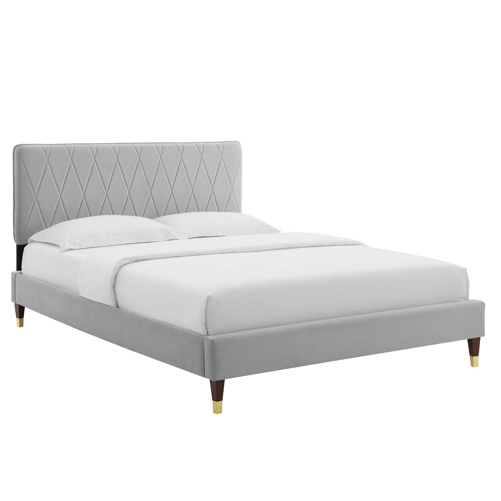 Modway Phillipa Performance Velvet Twin Platform Bed | Beds | Modishstore-3