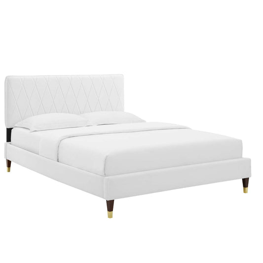 Modway Phillipa Performance Velvet Twin Platform Bed | Beds | Modishstore-8