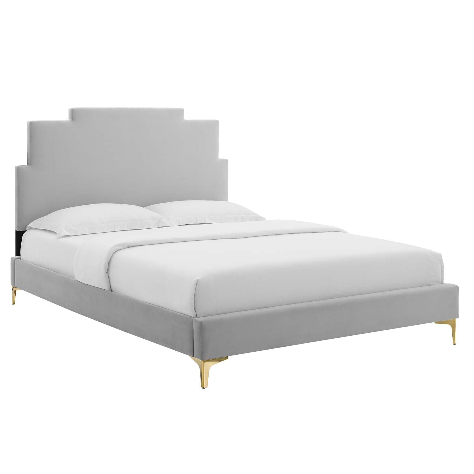 Modway Lindsey Performance Velvet Full Platform Bed | Beds | Modishstore-3