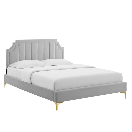 Modway Sienna Performance Velvet Twin Platform Bed | Beds | Modishstore-3