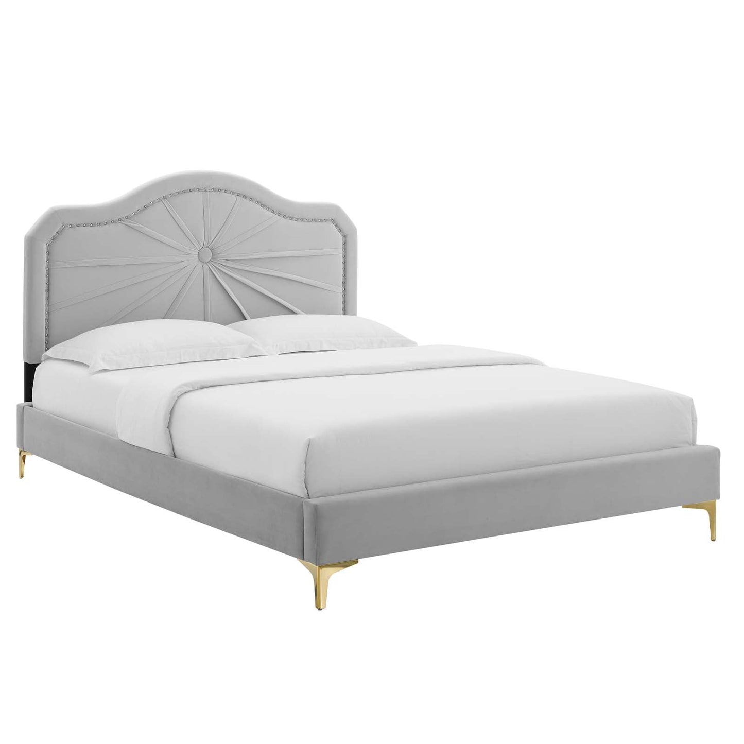 Modway Portia Performance Velvet King Platform Bed | Beds | Modishstore-3