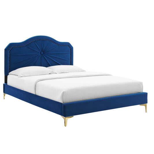 Modway Portia Performance Velvet King Platform Bed | Beds | Modishstore-5
