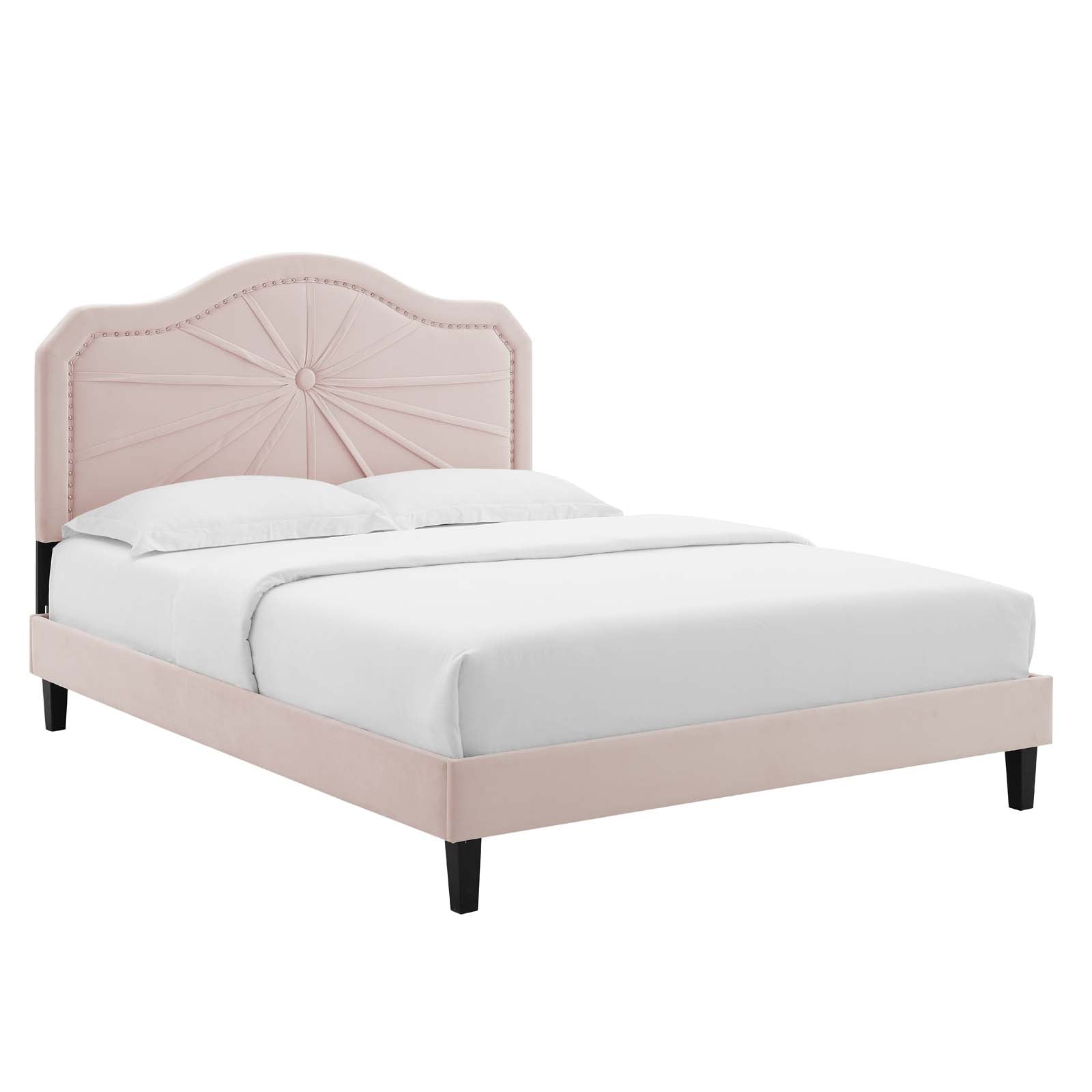 Modway Portia Performance Velvet King Platform Bed | Beds | Modishstore-6