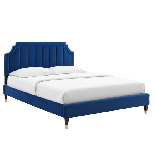 Modway Sienna Performance Velvet King Platform Bed | Beds | Modishstore-5