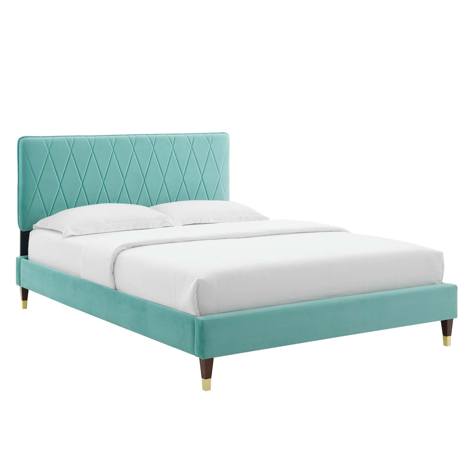 Modway Phillipa Performance Velvet Full Platform Bed | Beds | Modishstore-4