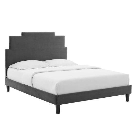 Modway Lindsey Performance Velvet King Platform Bed | Beds | Modishstore