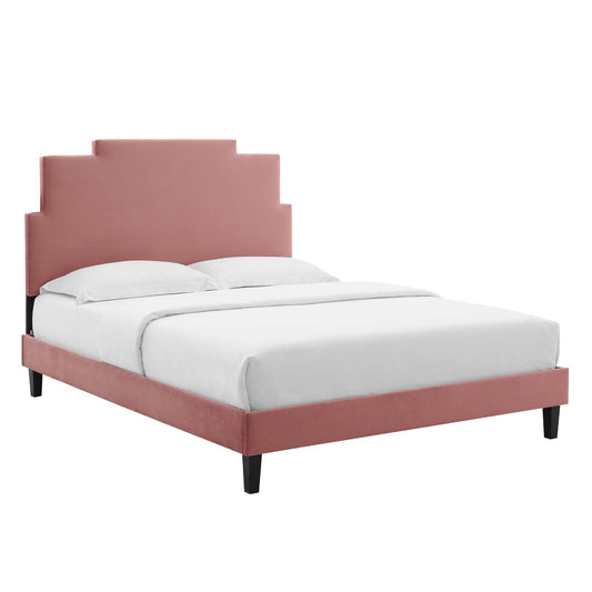 Modway Lindsey Performance Velvet King Platform Bed | Beds | Modishstore-2