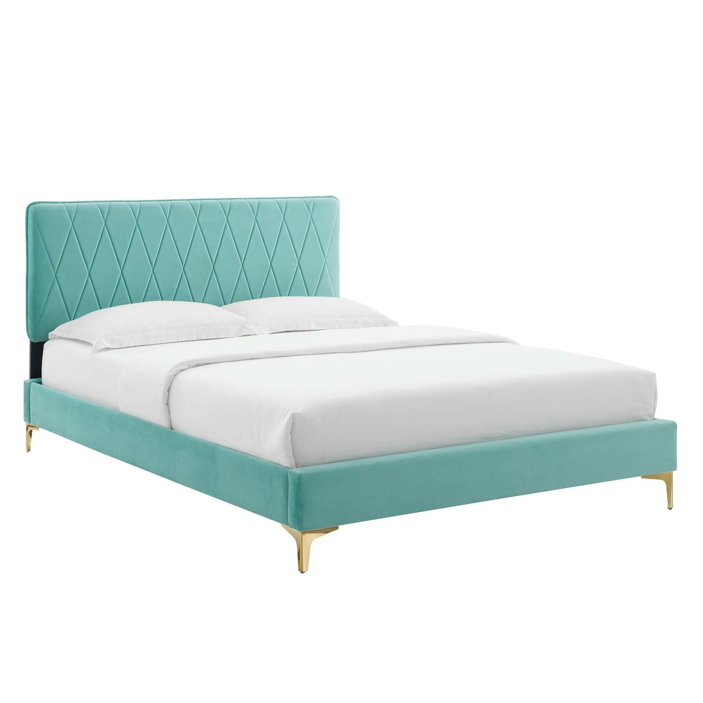 Modway Phillipa Performance Velvet King Platform Bed | Beds | Modishstore-4