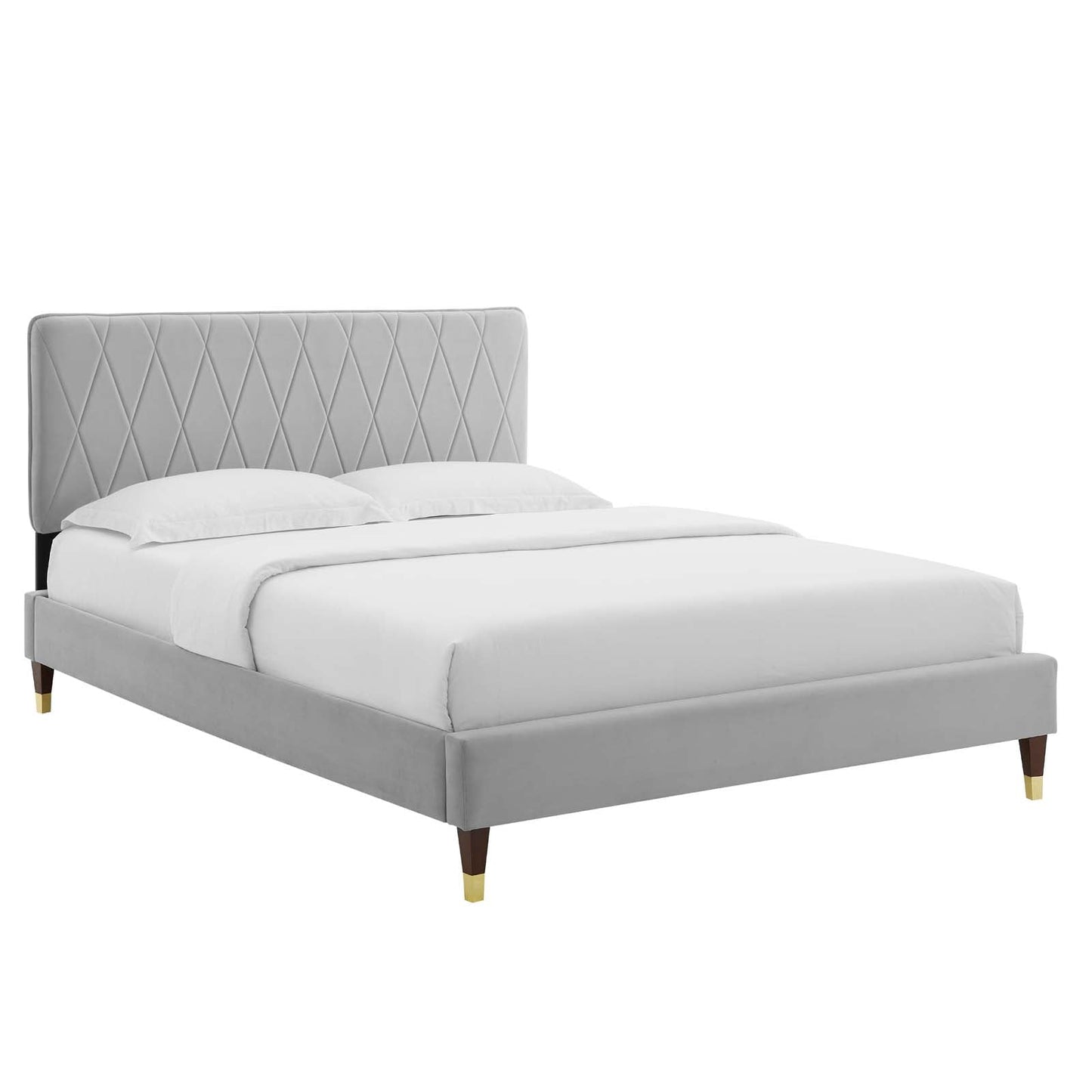 Modway Phillipa Performance Velvet King Platform Bed | Beds | Modishstore-3