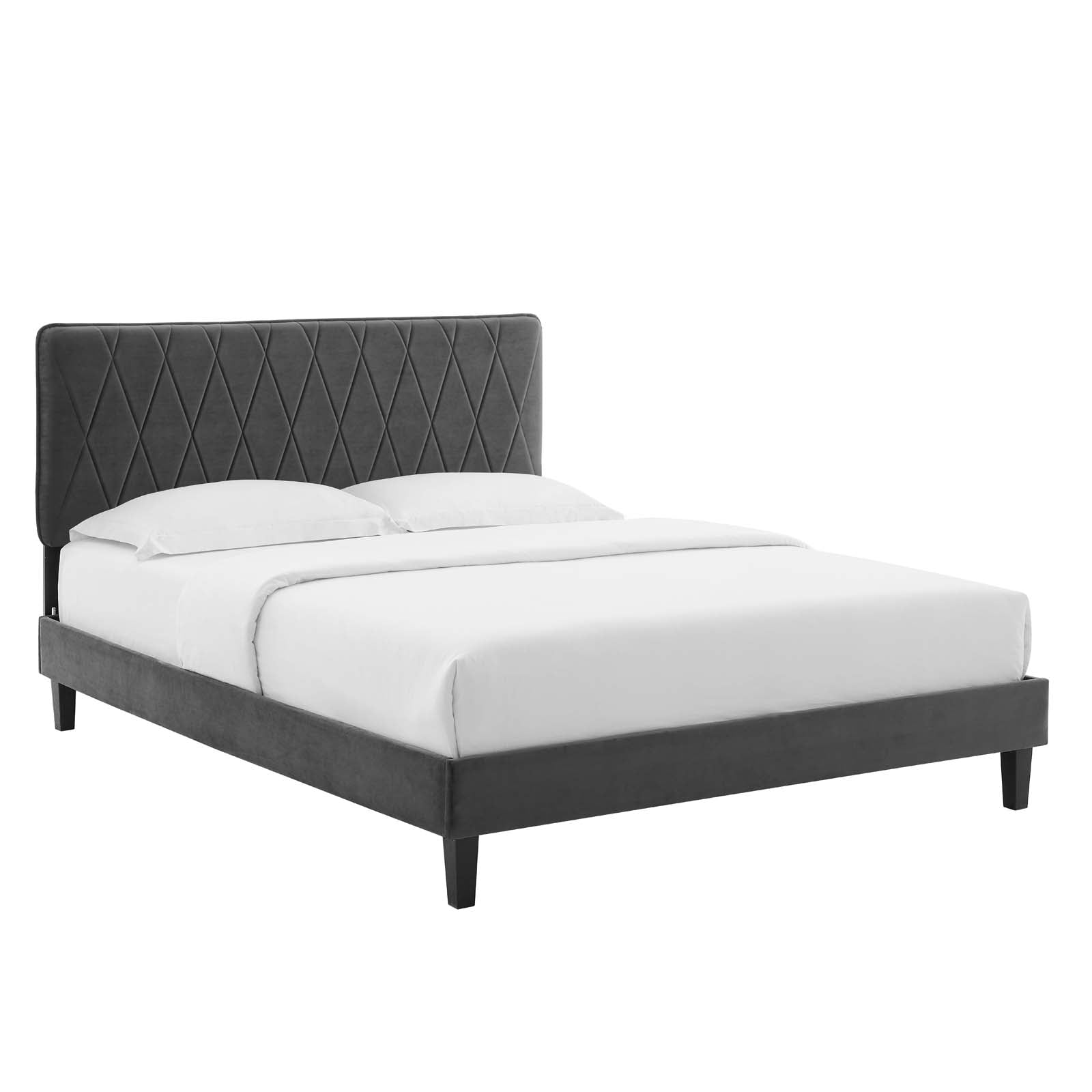 Modway Phillipa Performance Velvet King Platform Bed | Beds | Modishstore