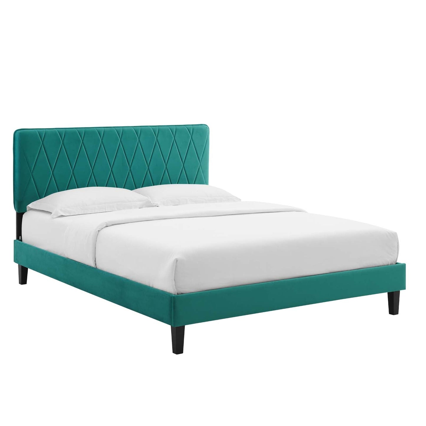 Modway Phillipa Performance Velvet King Platform Bed | Beds | Modishstore-7