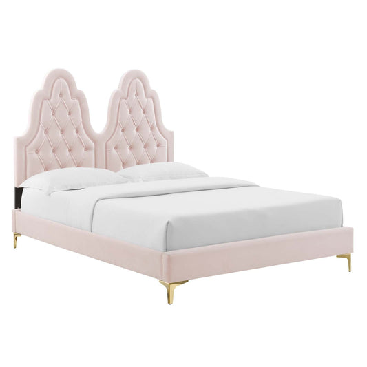 Modway Alexandria Tufted Performance Velvet Twin Platform Bed | Beds | 