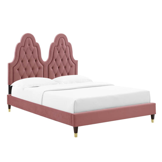 Modway Alexandria Tufted Performance Velvet Full Platform Bed | Beds | 