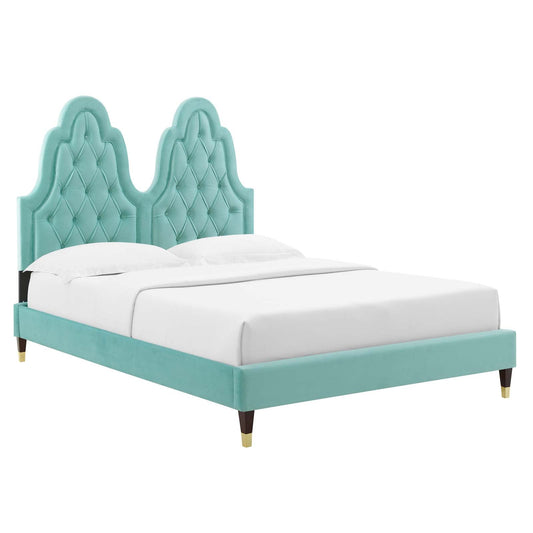 Modway Alexandria Tufted Performance Velvet Full Platform Bed | Beds | 