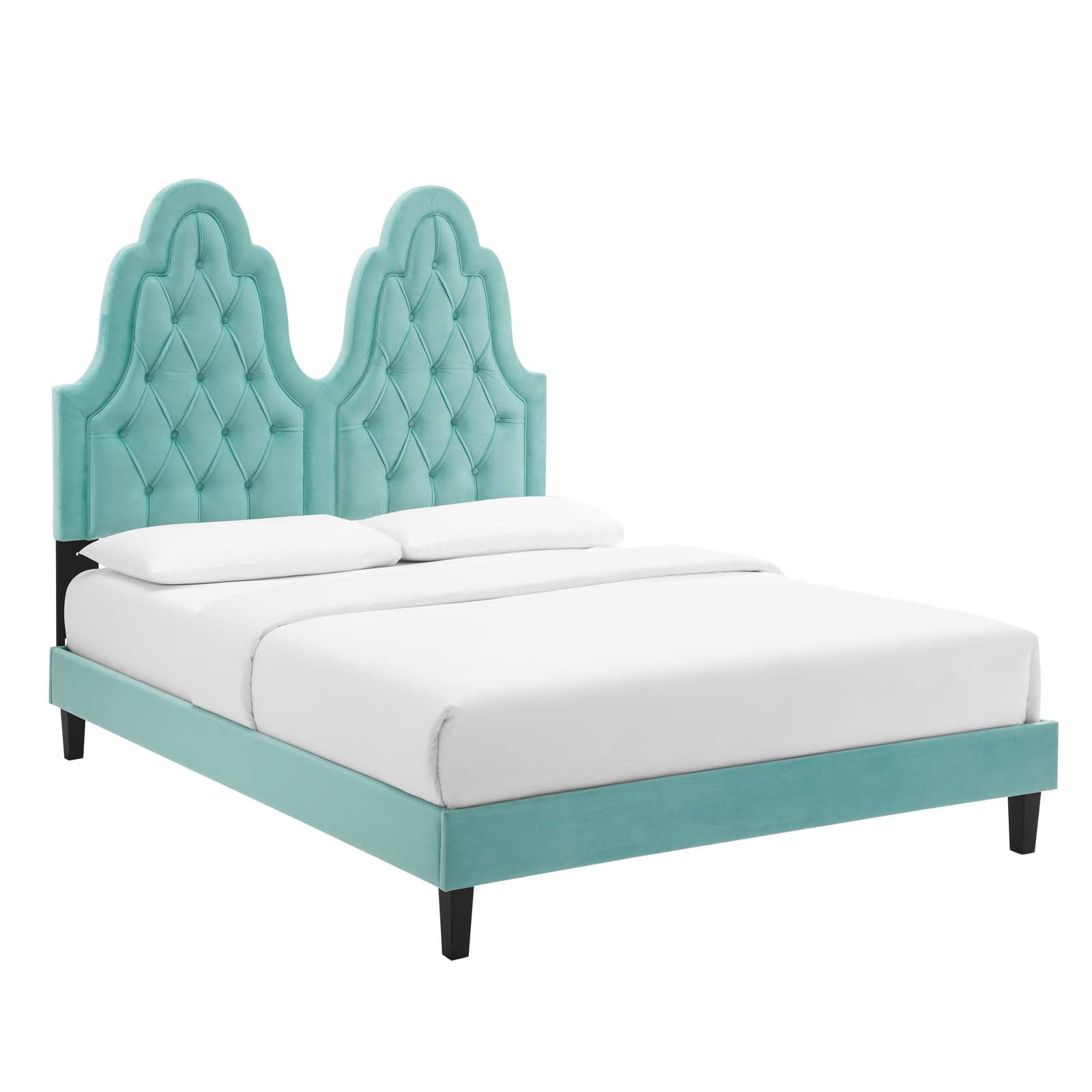 Modway Alexandria Tufted Performance Velvet Full Platform Bed | Beds | 