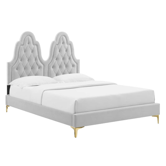 Modway Alexandria Tufted Performance Velvet King Platform Bed | Beds | 