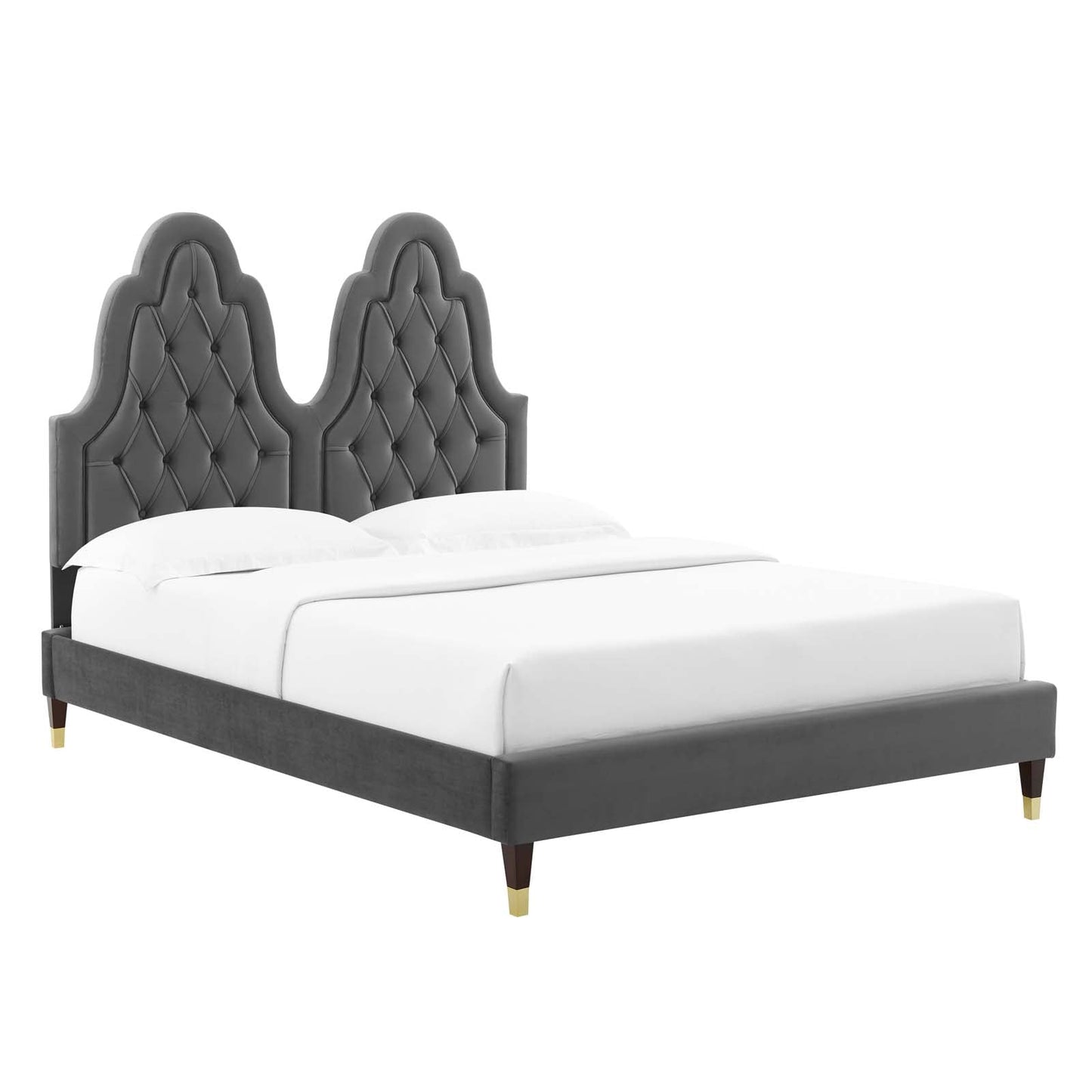 Modway Alexandria Tufted Performance Velvet King Platform Bed | Beds
