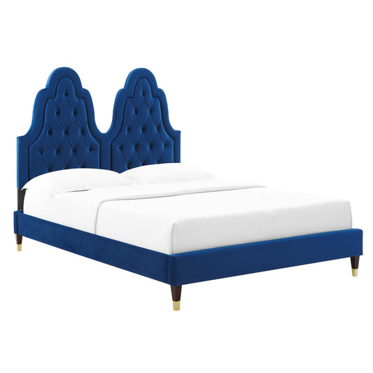 Modway Alexandria Tufted Performance Velvet King Platform Bed | Beds | 