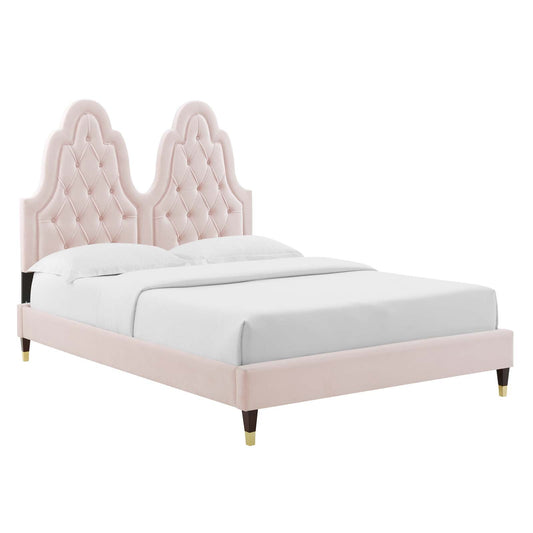 Modway Alexandria Tufted Performance Velvet King Platform Bed | Beds | 