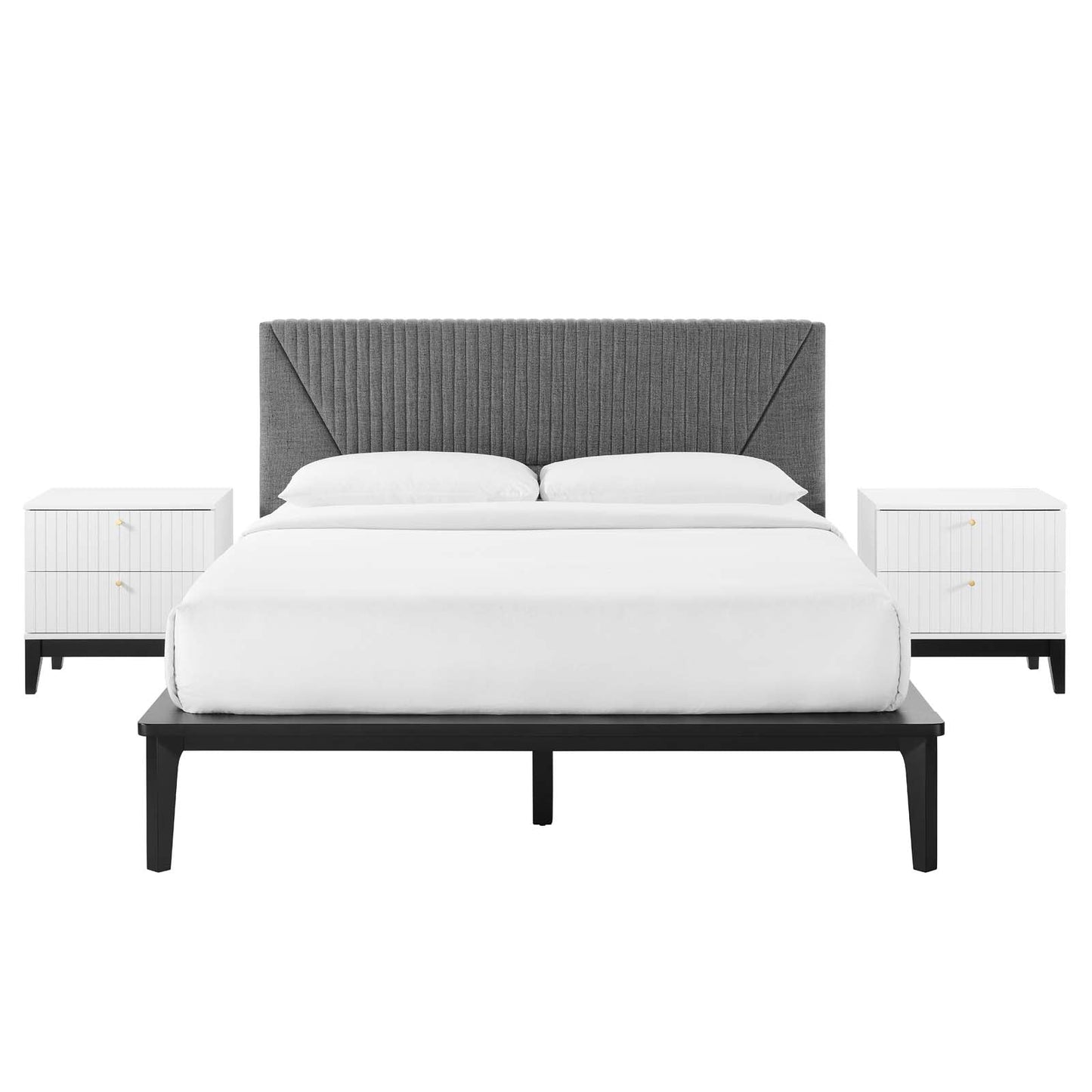 Dakota 3 Piece Upholstered Bedroom Set By Modway | Bedroom Sets