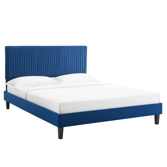 Modway Peyton Performance Velvet King Platform Bed | Beds | Modishstore-5