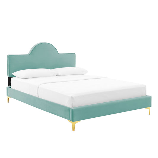 Sunny Performance Velvet Twin Bed By Modway | Beds | Modishstore-4