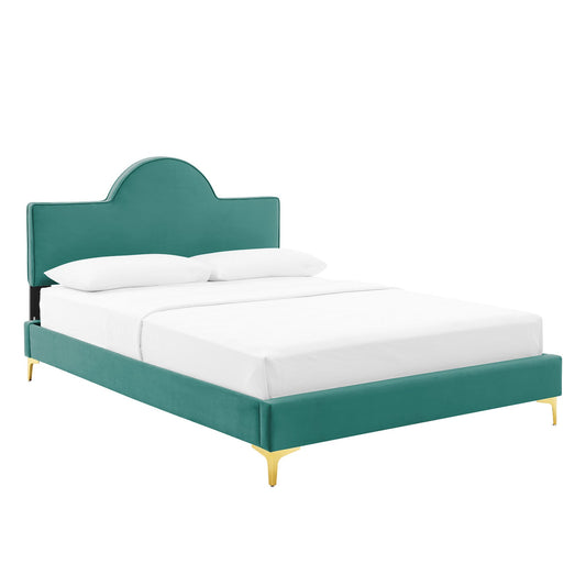Sunny Performance Velvet Twin Bed By Modway | Beds | Modishstore-7