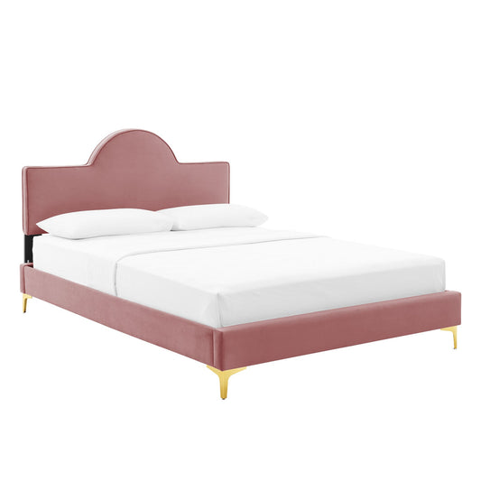Sunny Performance Velvet King Bed By Modway | Beds | Modishstore-2