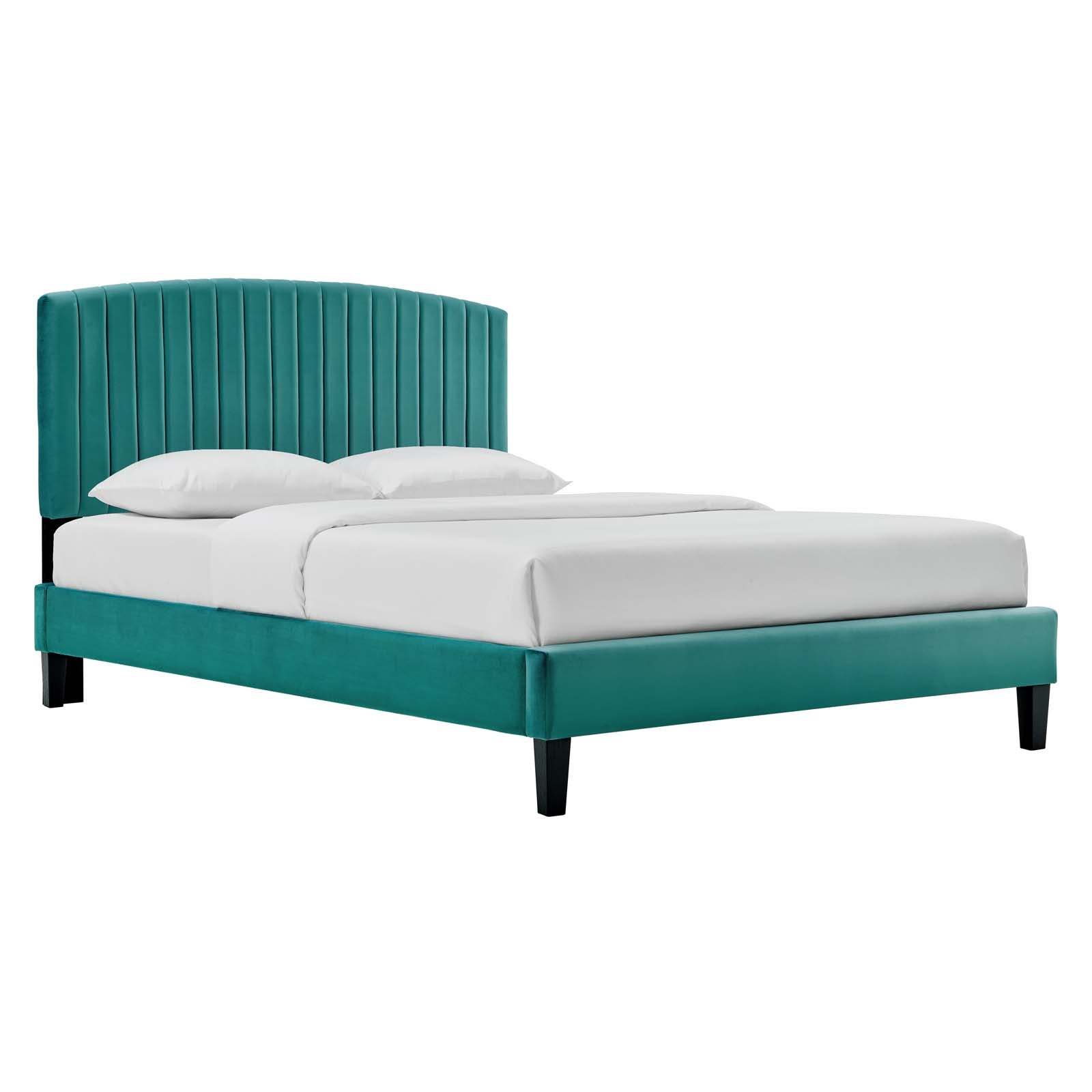 Alessi Performance Velvet King Platform Bed By Modway - MOD-7045-CHA | Beds |  Modishstore - 4