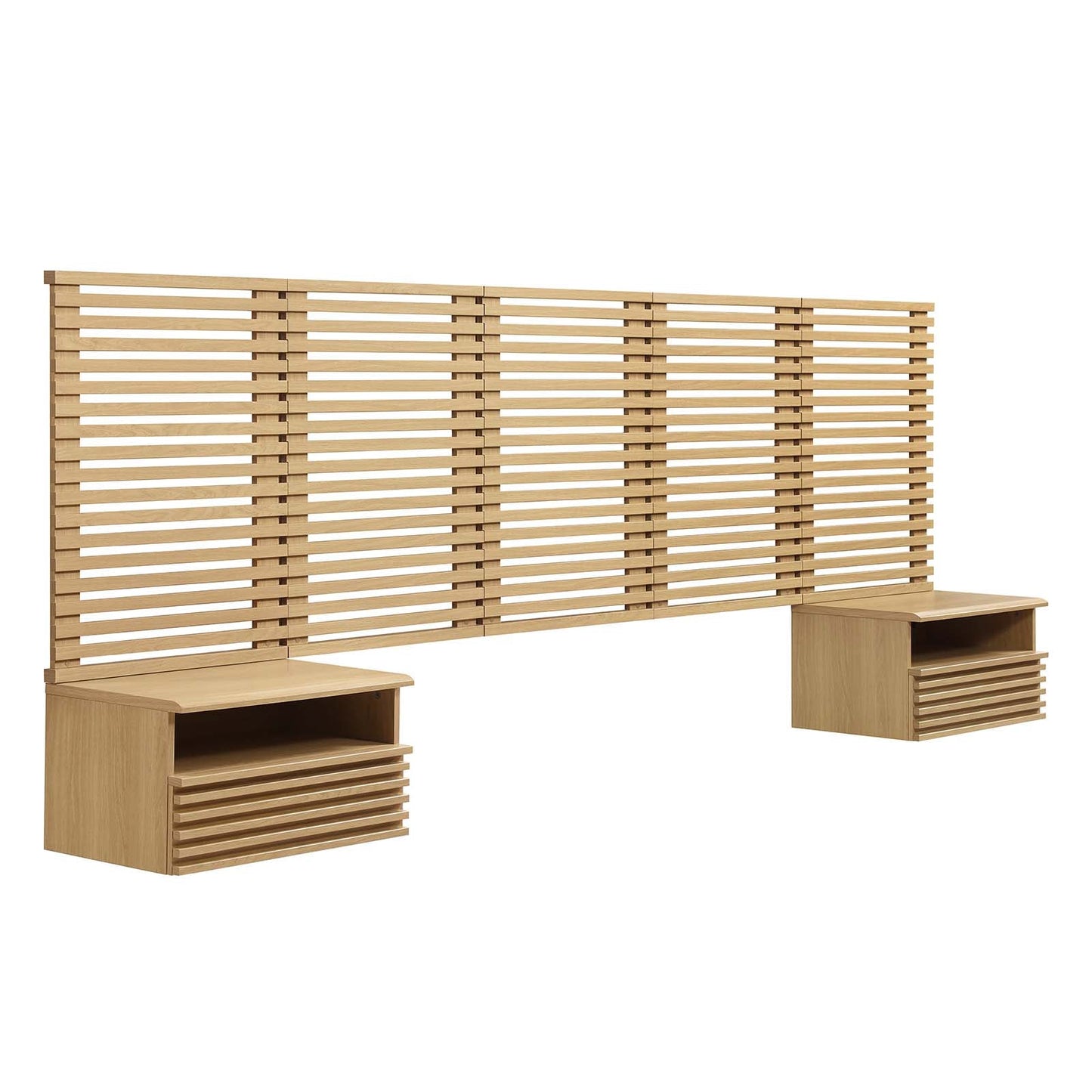 Render Wall Mount Queen Headboard and Modern Nightstands By Modway - MOD-7116 | Headboards | Modishstore - 2