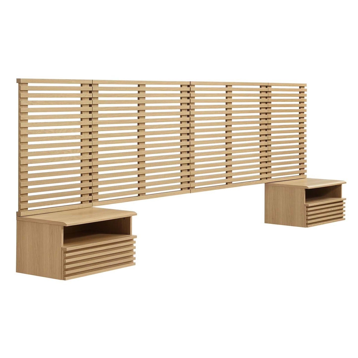 Render Wall Mount King Headboard and Modern Nightstands By Modway - MOD-7117 | Headboards | Modishstore - 2