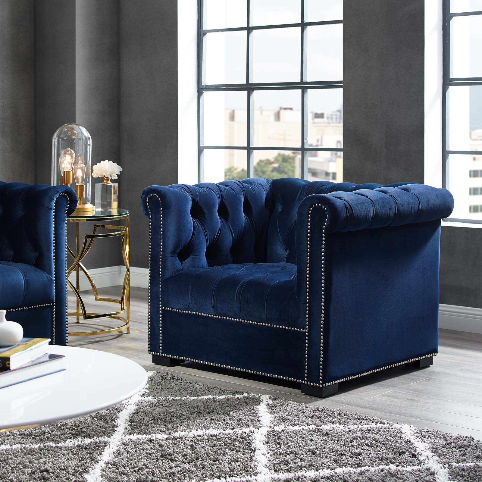 Modway Heritage Upholstered Velvet Armchair | Armchairs