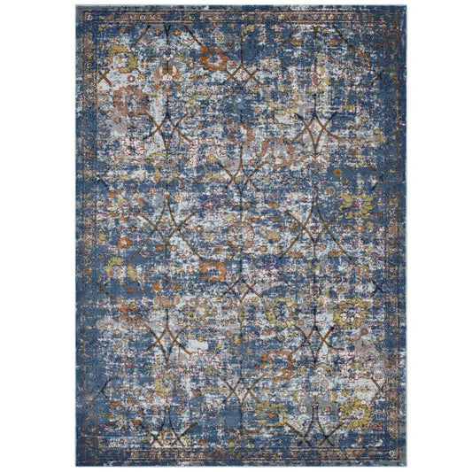 Modway Minu Distressed Floral Lattice 8x10 Area Rug |  | Modishstore-3