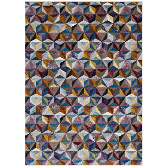 Modway Arisa Geometric Hexagon Mosaic 5x8 Area Rug | Rugs